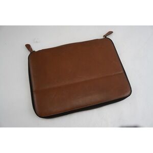 Coach Leather Ipad Tablet Case  Brown Zip Around Hand Strap